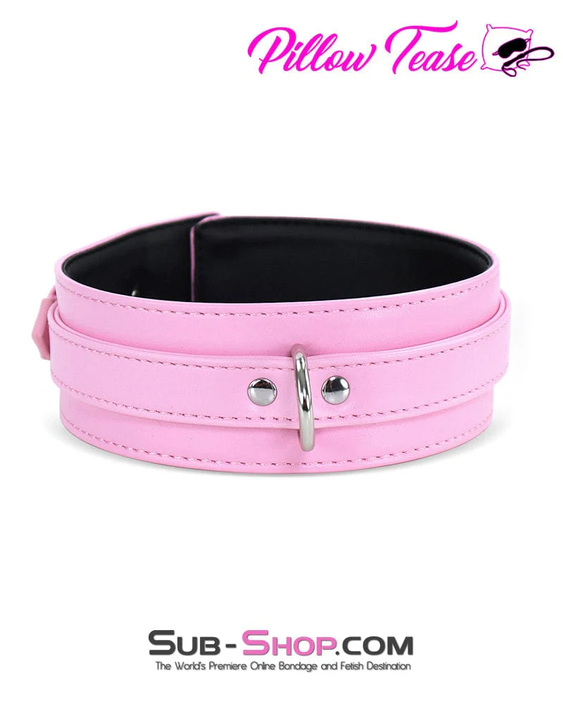 0841DL Princess Pink Bondage Collar and Leash Set - Image 2