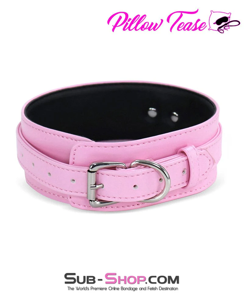 0841DL Princess Pink Bondage Collar and Leash Set - Image 3