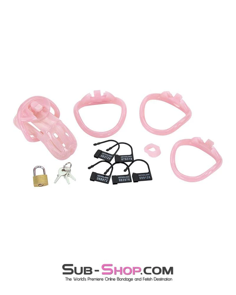 1533AR      Prison Bitch Pink Jailhouse Cock Locking Male Chastity Cage - MEGA Deal - Image 10