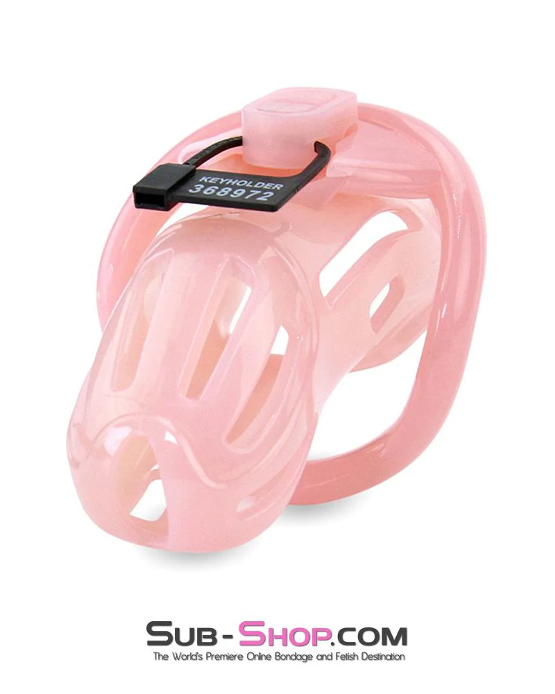 1533AR      Prison Bitch Pink Jailhouse Cock Locking Male Chastity Cage - MEGA Deal - Image 5