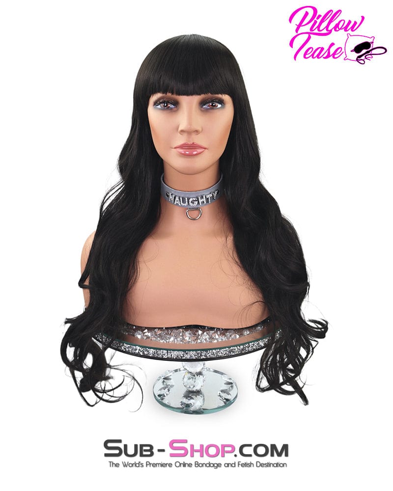9958AE-SIS Prissy Sissy Ashley 26" Black Curly Wig - Image 4
