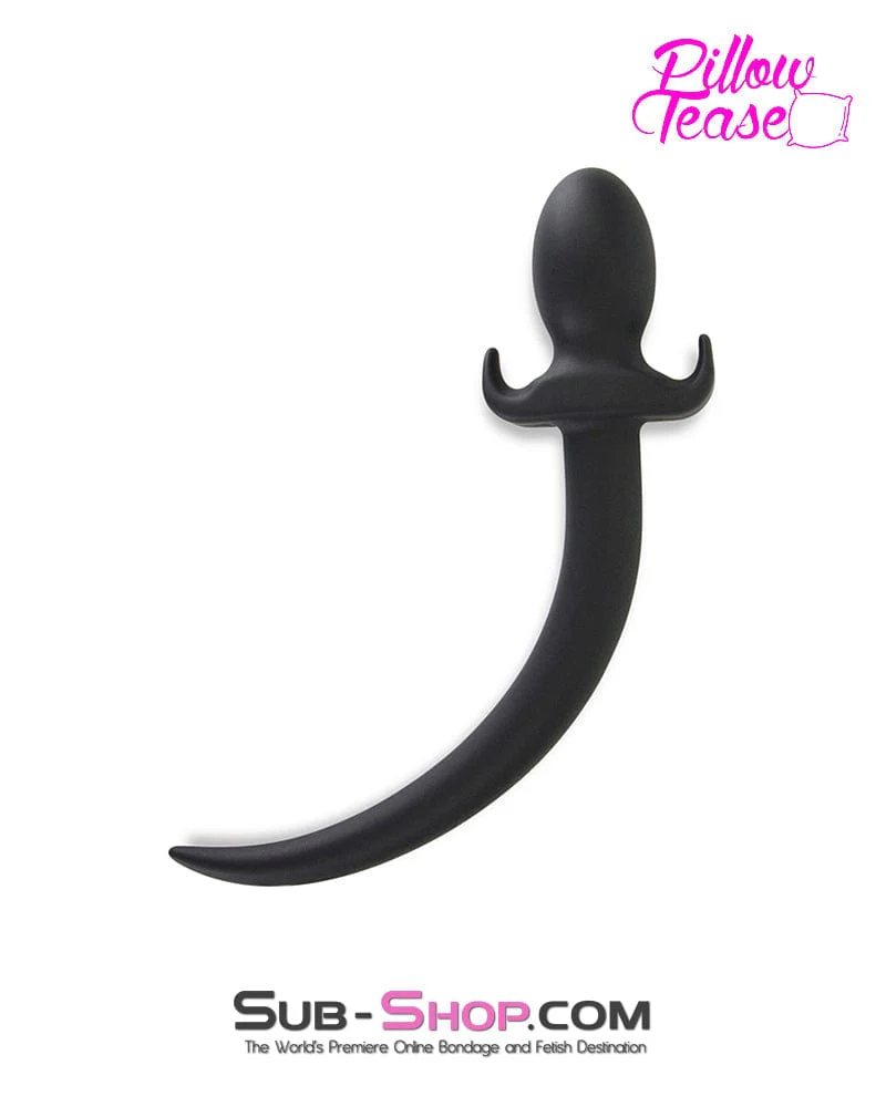 0248M      Puppy Dog Pet Play Silicone Anal Plug Dog Tail, Small Plug - Image 2