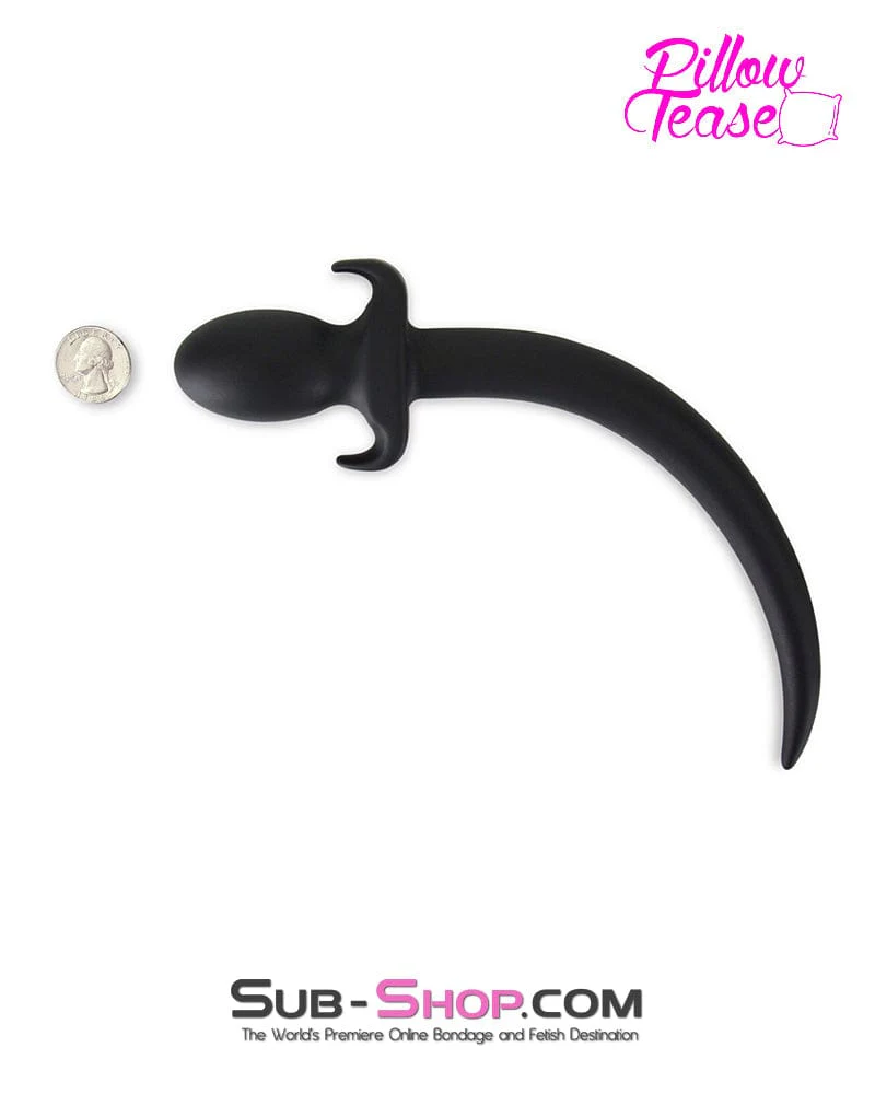 0248M      Puppy Dog Pet Play Silicone Anal Plug Dog Tail, Small Plug - Image 5