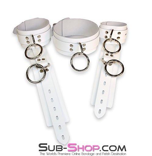 9740A Pure Submission Locking Leather Wrist Cuffs - Image 11