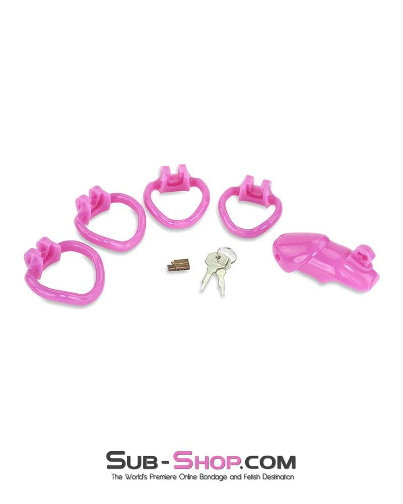 0395AE Hot Pink Head High Security Male Chastity Sensation Device - Image 12