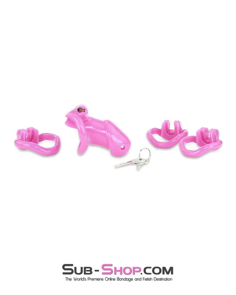 0395AE Hot Pink Head High Security Male Chastity Sensation Device - MEGA Deal - Image 12