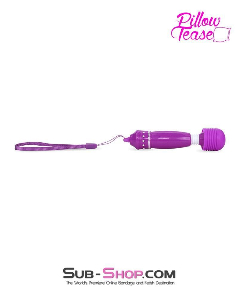 7079S Purple Jeweled Travel Mini Vibrating Wand - LAST CHANCE - Final Closeout! - Image 3