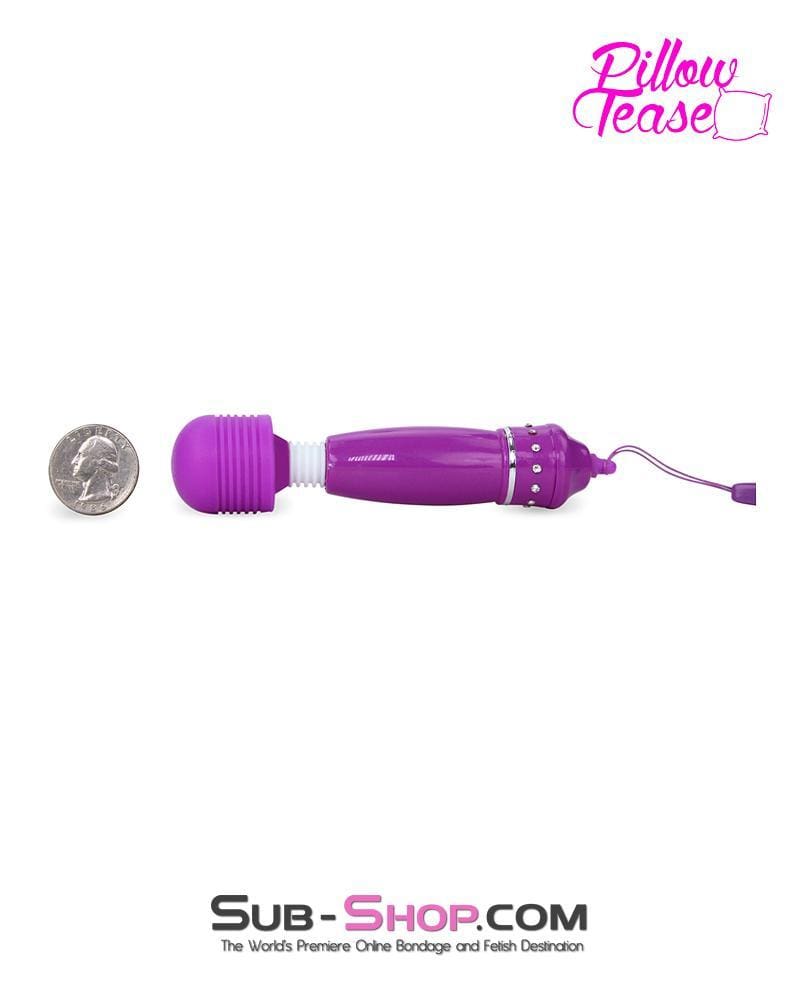 7079S Purple Jeweled Travel Mini Vibrating Wand - LAST CHANCE - Final Closeout! - Image 5