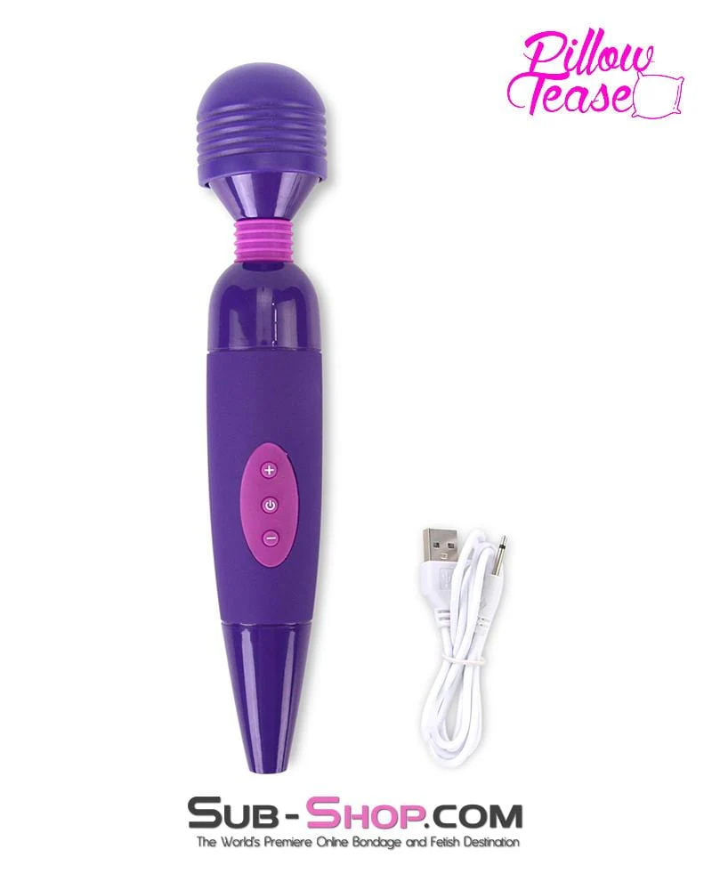 0691E Purple Rechargeable 10 Function Vibrating Magic Wand