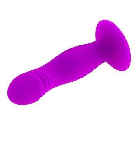 1893M      Purple Silicone Ripple Dildo - Image 9