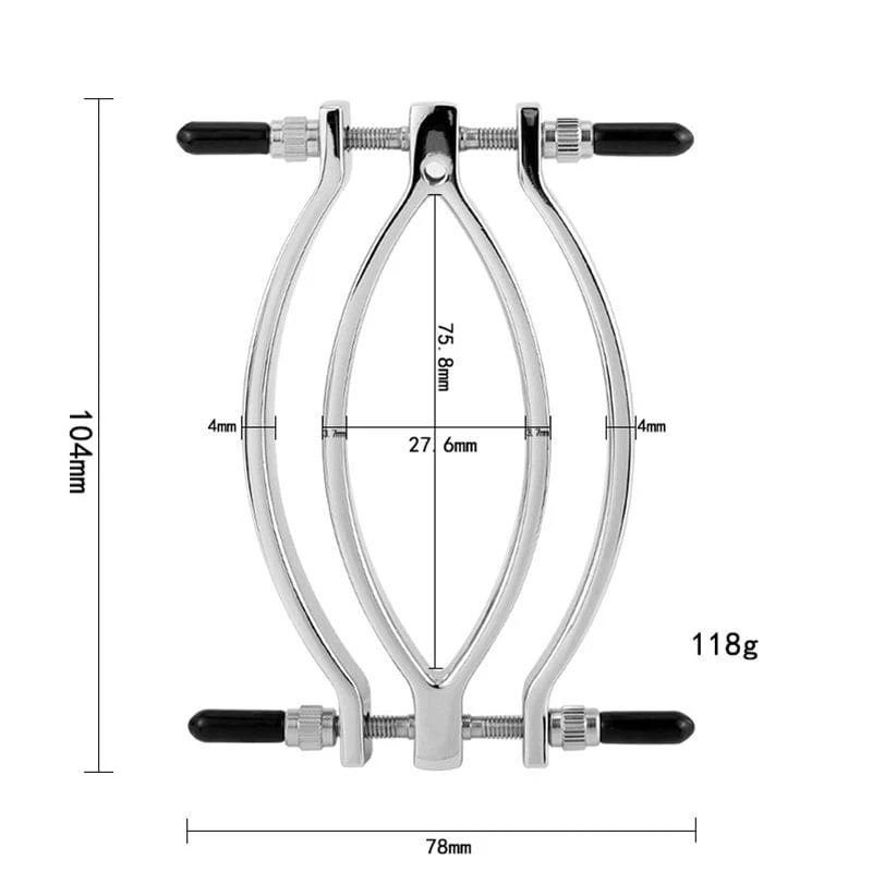 2703M Pussy Trap Steel Labia Clamp with Leash - Image 11