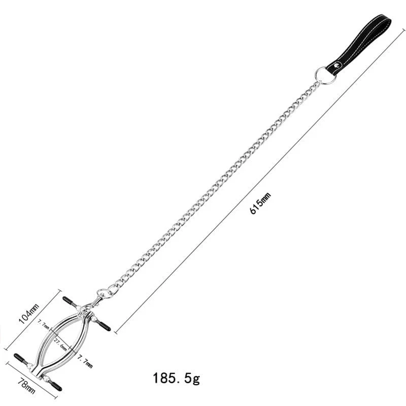 2703M Pussy Trap Steel Labia Clamp with Leash - Image 12