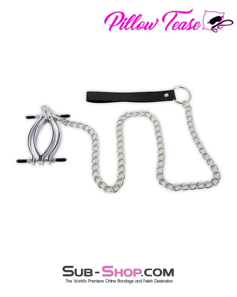 2703M Pussy Trap Steel Labia Clamp with Leash - Image 7