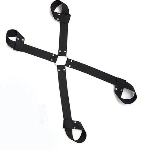 0205M Quickie Self Bondage Hogtie Nylon Strap Wrist & Ankles Set - Image 6