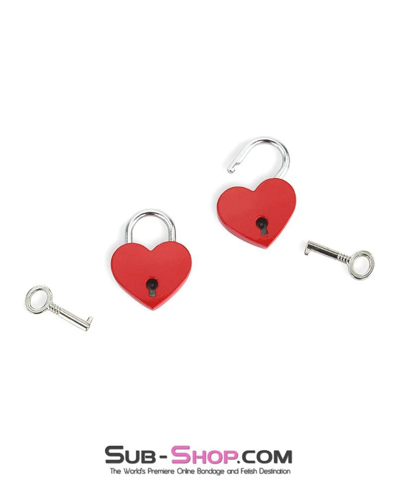 9724AE      Red Heart Bondage Gear Padlock - Image 3