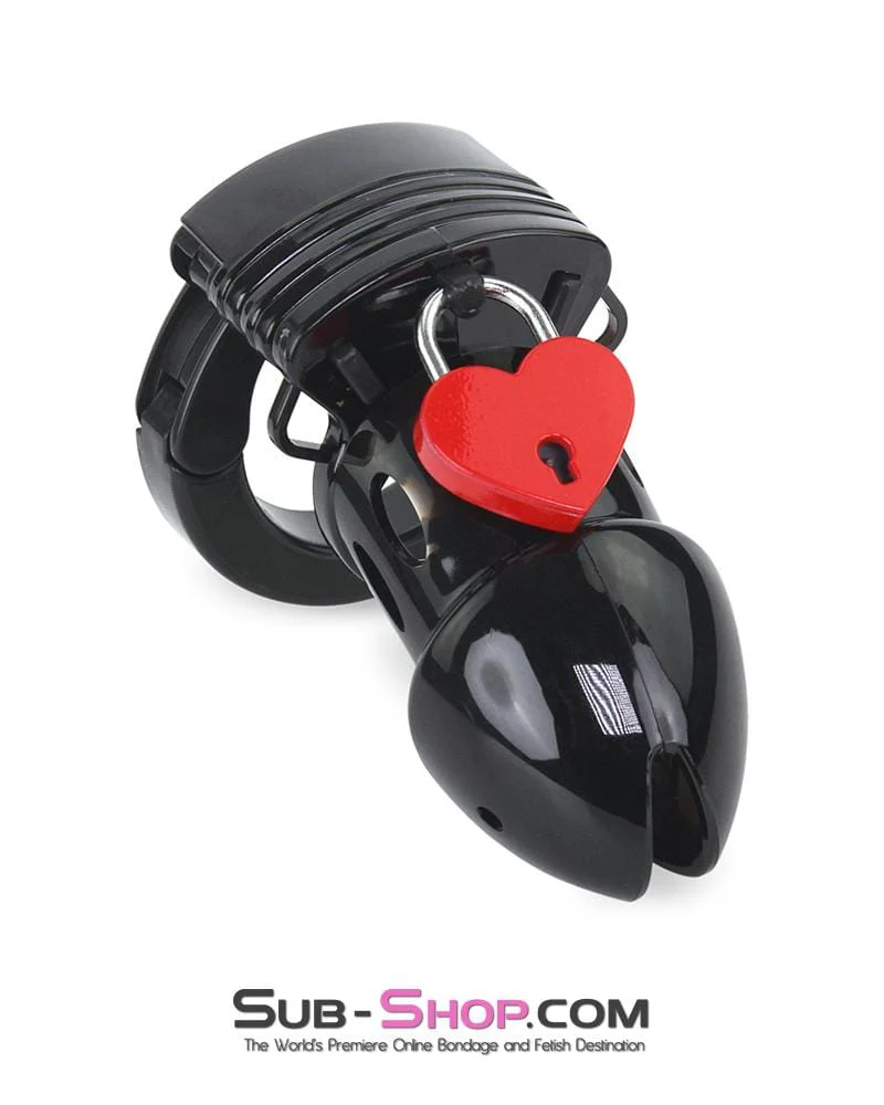 9724AE      Red Heart Bondage Gear Padlock - Image 4