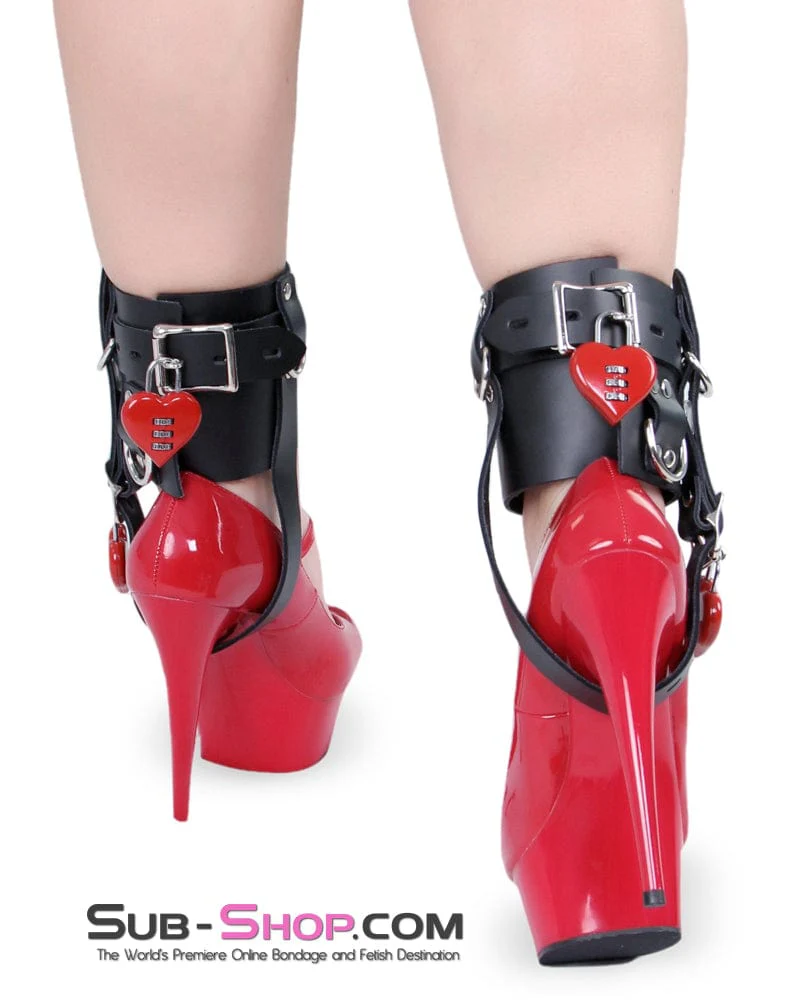 3427M Red Heart Combination Bondage Gear Lock - Image 11