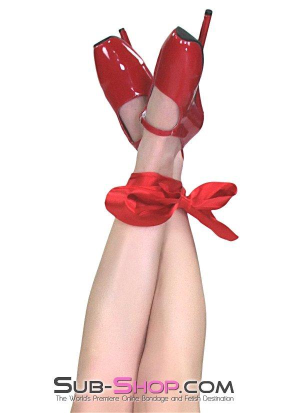 0407RS Red Satin Love Me Knot Tie Up and Blindfold - Image 7