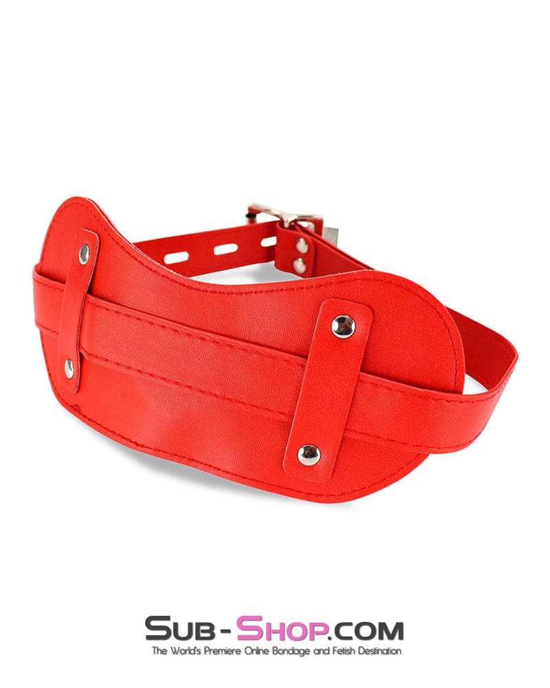 2479DL Red Stuffed Plug Panel Style Bondage Gag - Image 6