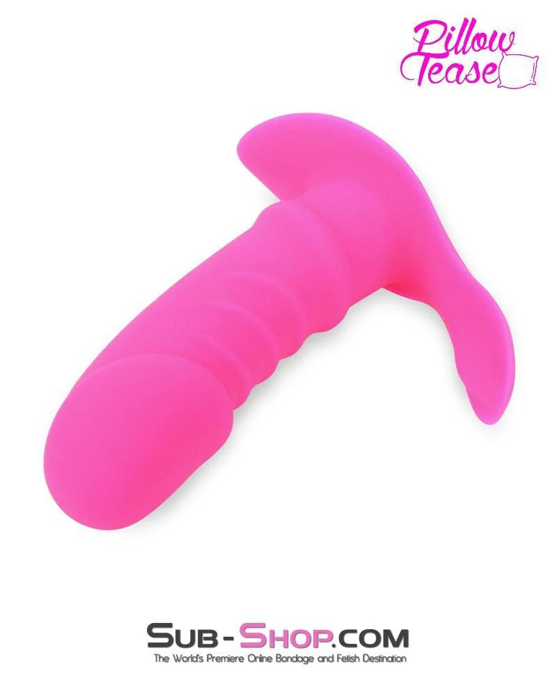 7030E-SIS      Remote Control Rechargeable Silicone Sissy Pink P-Spot Penis Plug - Image 5