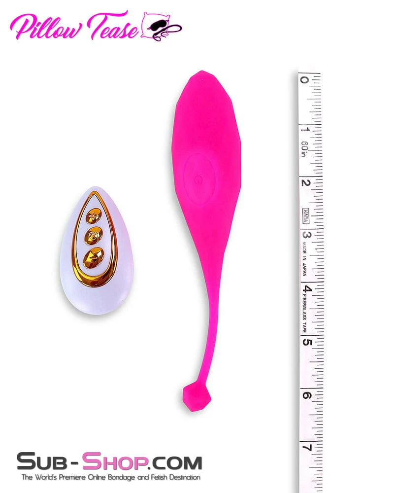 6864M      Remote Control Soft Pink Silicone 10 Function Rechargeable Vibrating Sex Egg - Image 3