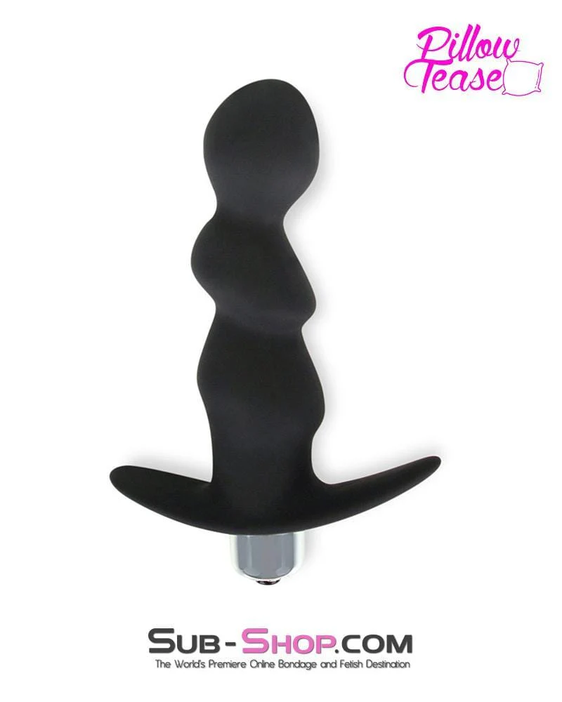 0311E      Rippled Vibrating Silicone Prostate P-Spot Anal Plug - MEGA Deal - Image 2