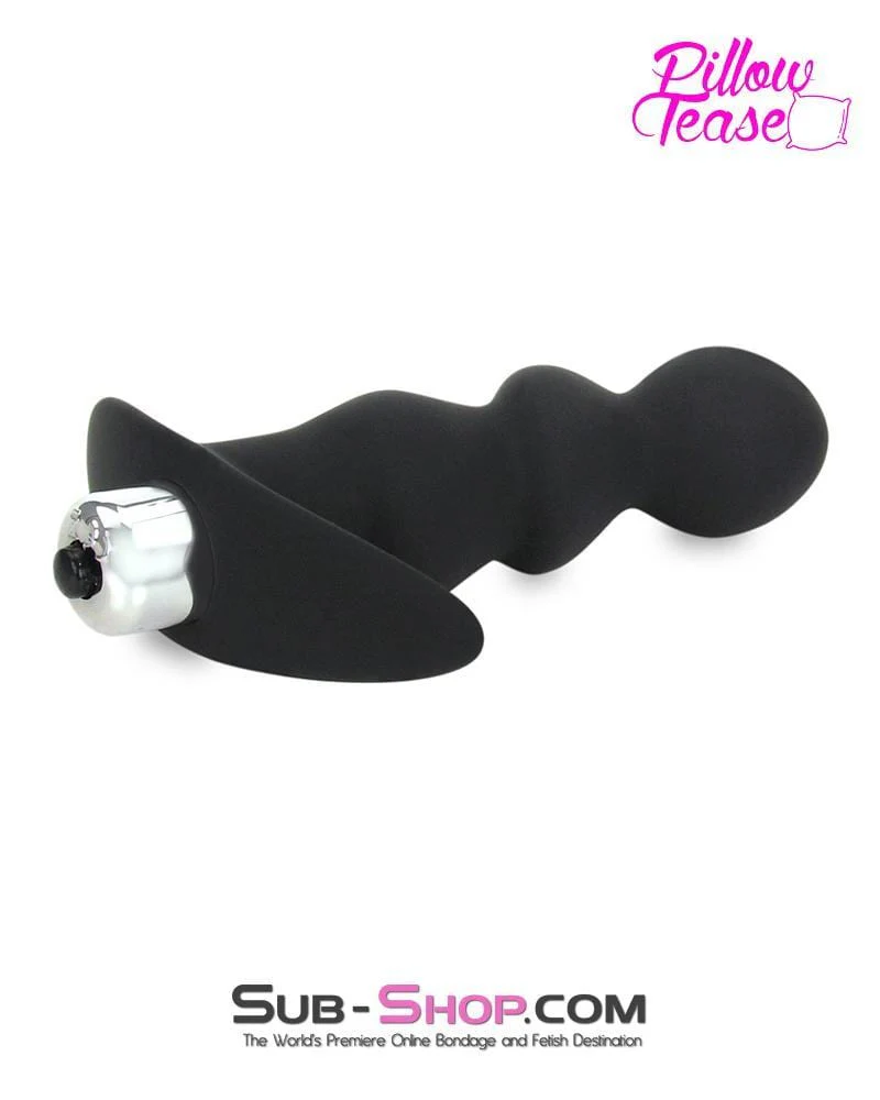 0311E      Rippled Vibrating Silicone Prostate P-Spot Anal Plug - MEGA Deal - Image 3