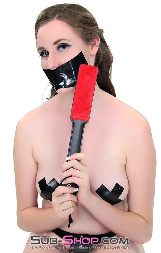 1838DL      Rosy Cheeks Fleece and Leatherette Two-Sided Slapper Paddle - Image 4