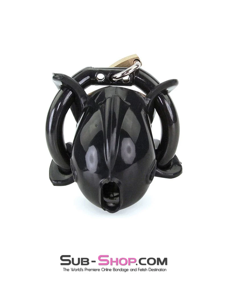 9098AE      Ruined Orgasms Black Silicone Chastity Cock Cage - Image 15