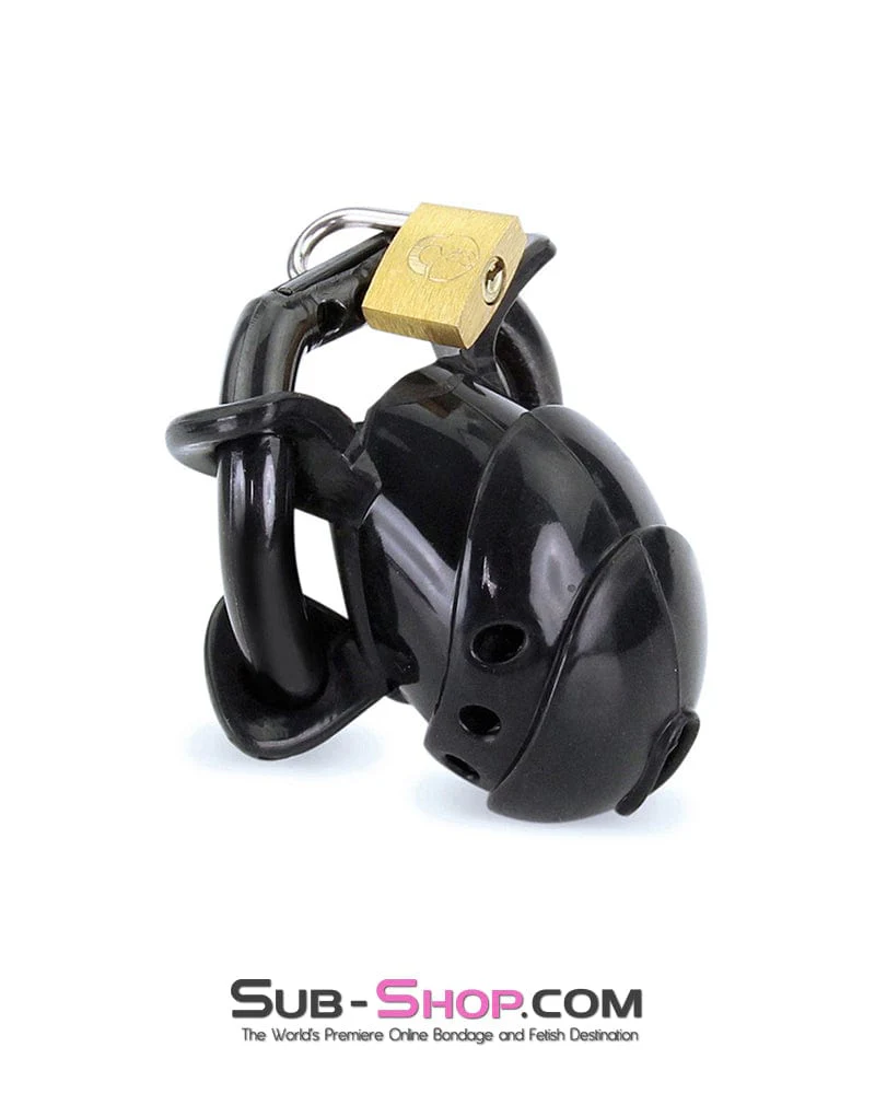 9098AE-SIS      Ruined Orgasms Black Silicone Sissy Chastity Cock Cage - Image 2