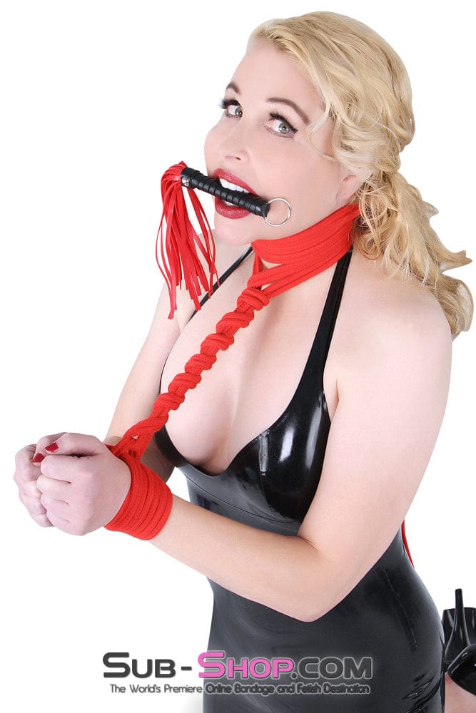 1141DL      <b>BOGO!</b> Scarlet Seduction Thick Silken Twisted Red Bondage Rope, 32 Ft. - Image 5