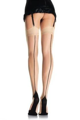 2253L Secretary Fetish Lycra Cuban Heel Sexy Stockings - LAST CHANCE - Final Closeout!