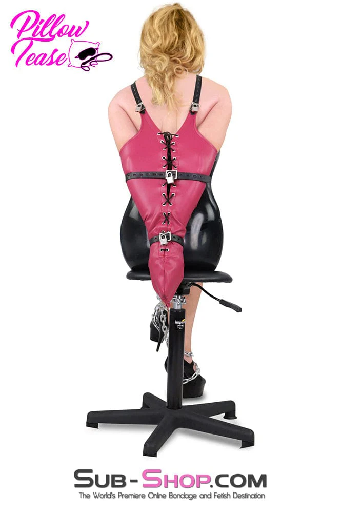 4756MQ Sex Bomb Pink Locking and Lacing Armbinder Sheath - Image 4