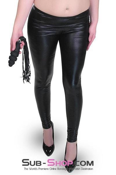 0322RS She Wears The Pants Wet Look Leggings Set - LAST CHANCE - Final Closeout! - Image 8