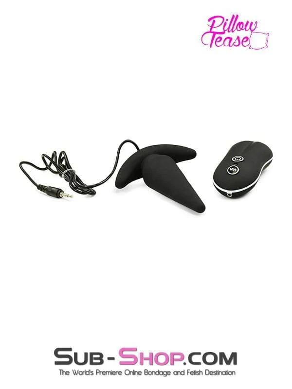 1482M      Silicone Anal Mini Rocket Vibrating Butt Plug, Black - Image 2