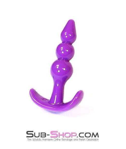 7306AE      Mini Ribbed Graduated Plug, Purple - MEGA Deal