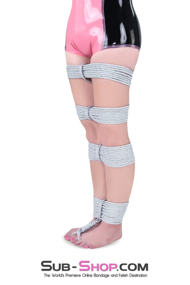 7813RS      Silver Linings Silky Braided Silver Bondage Rope - Image 4