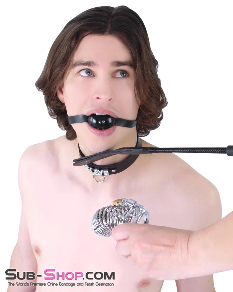 7902M-SIS Curved Spiral Steel Chastity Sissy Tease and Torment Cock Cage
