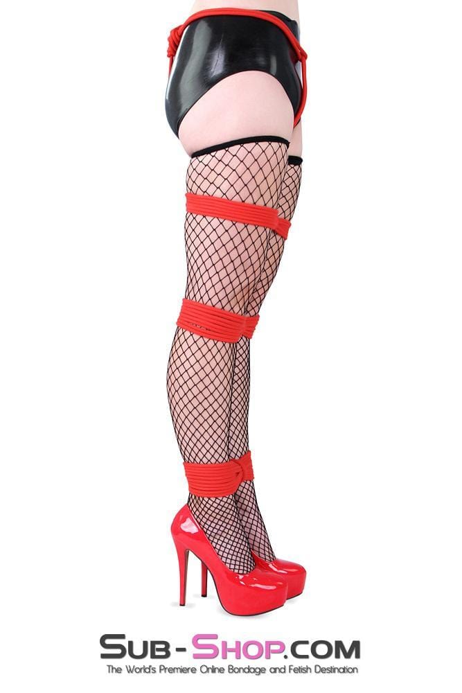 2489M-SIS Little Sissy Tie Ups Red Cotton Rope 15 feet - Image 7