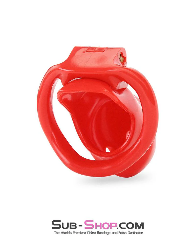 0387AE-SIS Redhead High Security Locking Short Male Chastity Cock Cage Sensation Device - Image 4