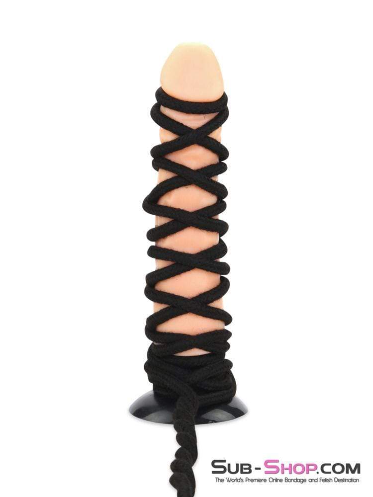 2749M-SIS Rope Bondage Quickie, Black Bondage And Fetish Cotton Rope - 15 feet - Image 2