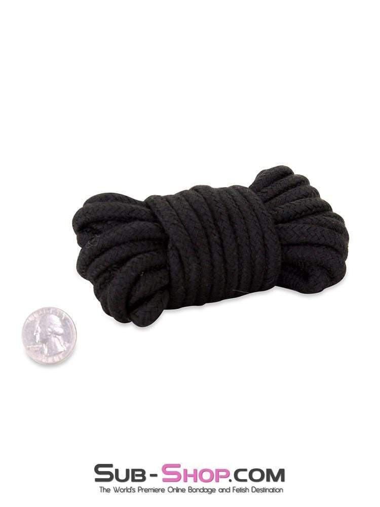 2749M-SIS Rope Bondage Quickie, Black Bondage And Fetish Cotton Rope - 15 feet - Image 3