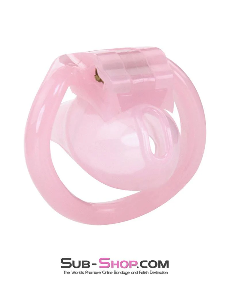 1581AR-SIS      Sissy Cuckold Mini Pink High Security Locking Male Chastity - Image 3