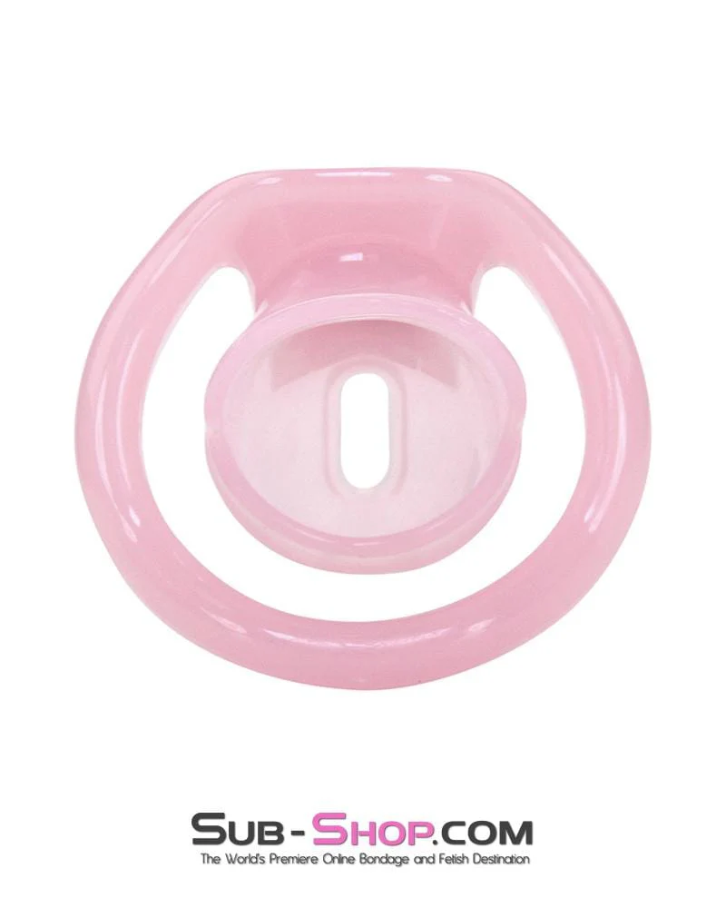 1581AR-SIS      Sissy Cuckold Mini Pink High Security Locking Male Chastity - Image 4