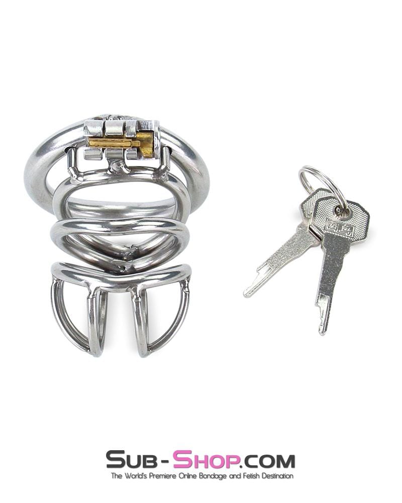 6982RS-SIS The Observatory High Security Tumbler Style Locking Steel Male Chastity Device - Image 5