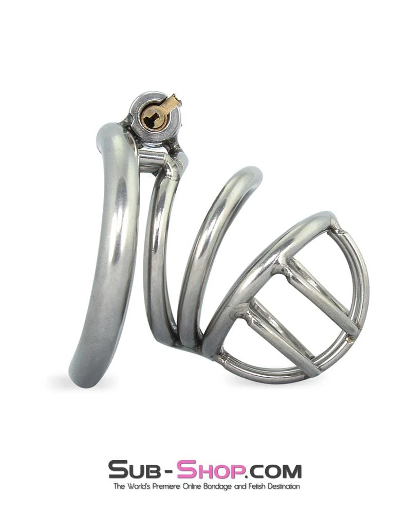 6982RS-SIS The Observatory High Security Tumbler Style Locking Steel Male Chastity Device - Image 7