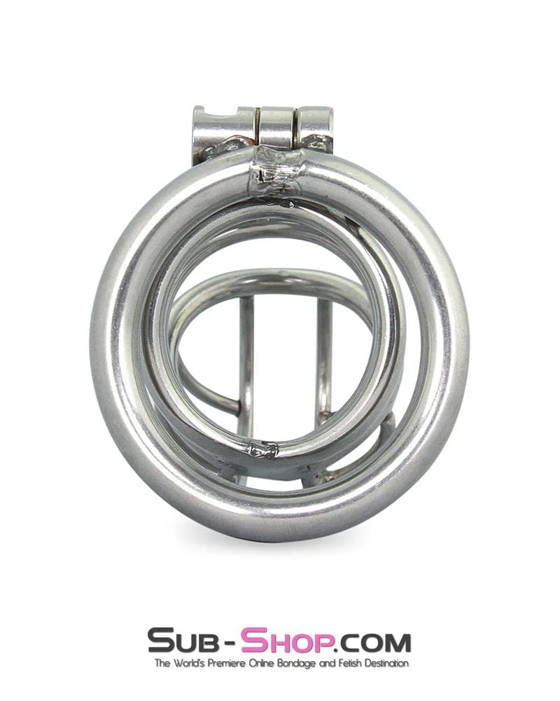 6982RS-SIS The Observatory High Security Tumbler Style Locking Steel Male Chastity Device - Image 9
