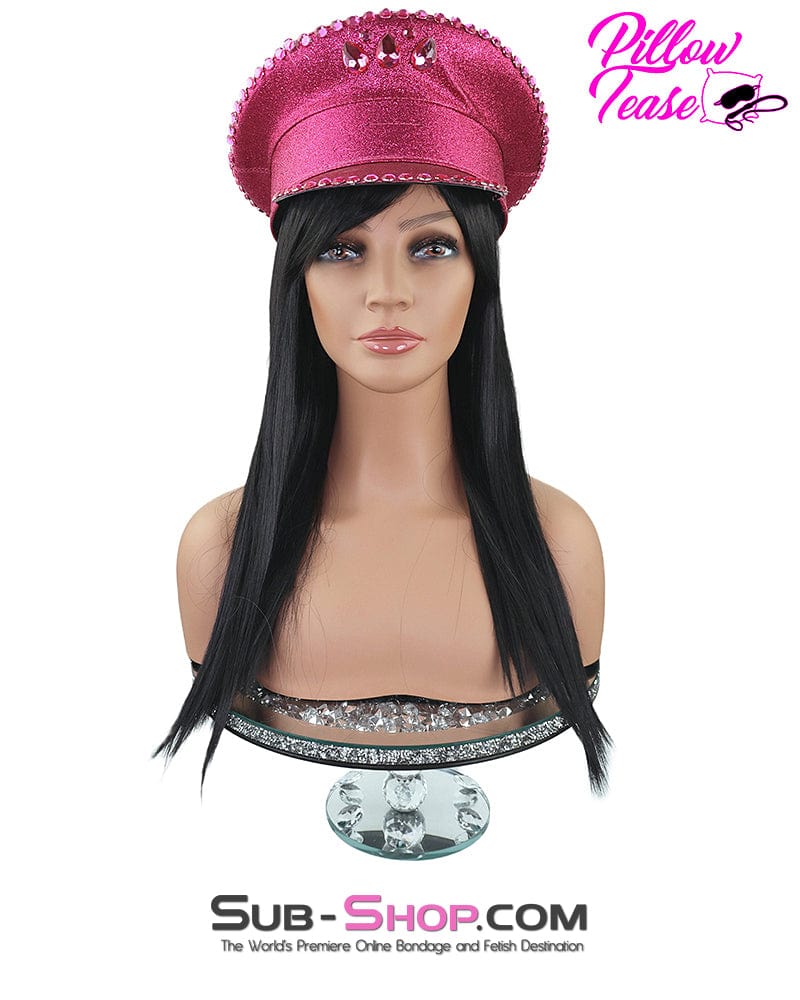 9959AE-SIS      Sissy Barbie 21" Long Straight Black Roleplay Sex Wig - Image 2