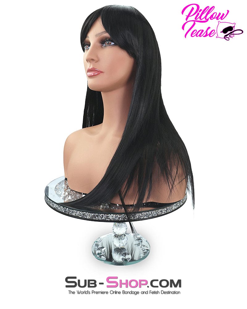 9959AE-SIS      Sissy Barbie 21" Long Straight Black Roleplay Sex Wig - Image 3