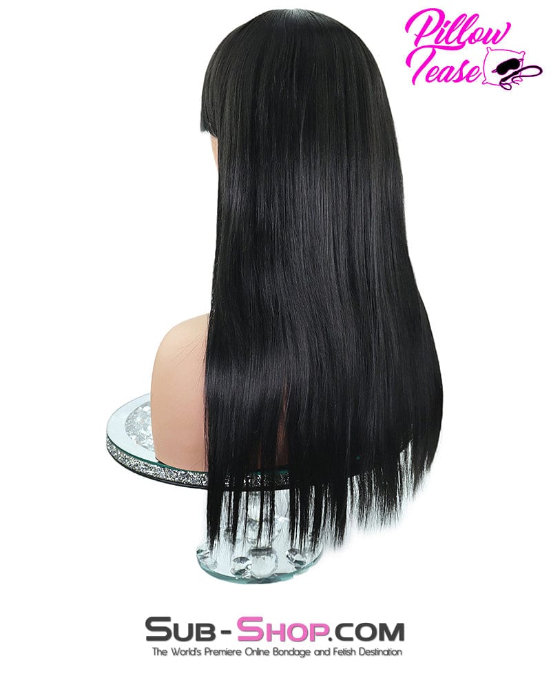 9959AE-SIS      Sissy Barbie 21" Long Straight Black Roleplay Sex Wig - Image 4